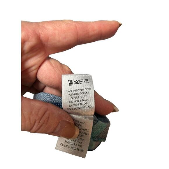 Pip & Vine Bell Sleeve Blue Floral Tunic Dress Maternity Size L - Picture 11 of 13